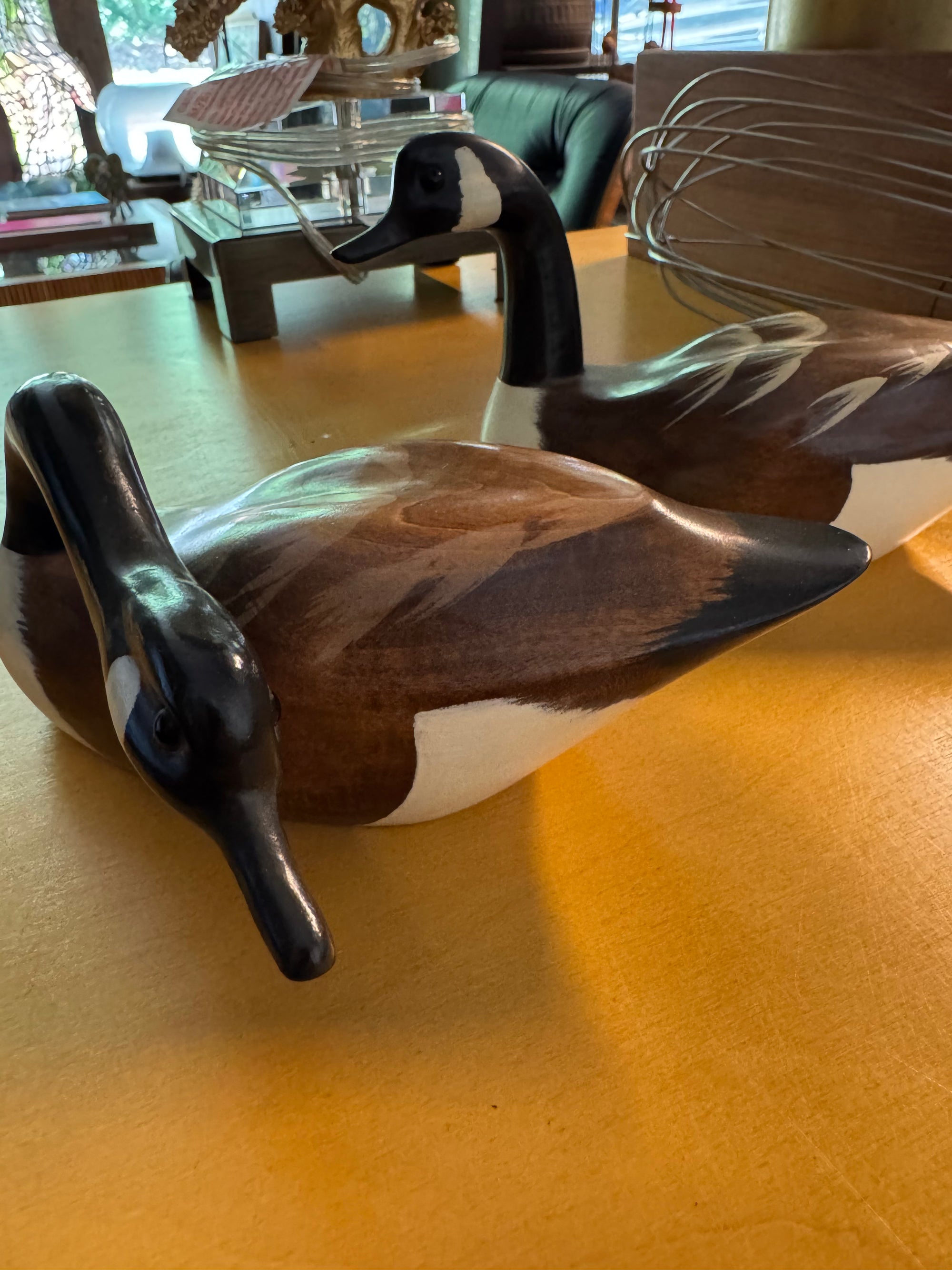 Wood Canada Goose made by Wildlife with Wood, Pair