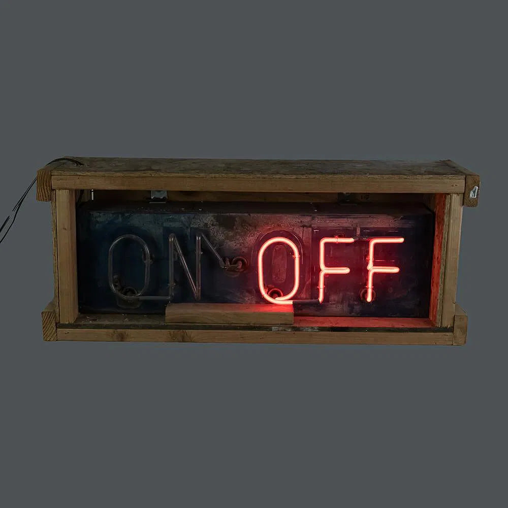 Classic "On Off" Neon Advertising Sign