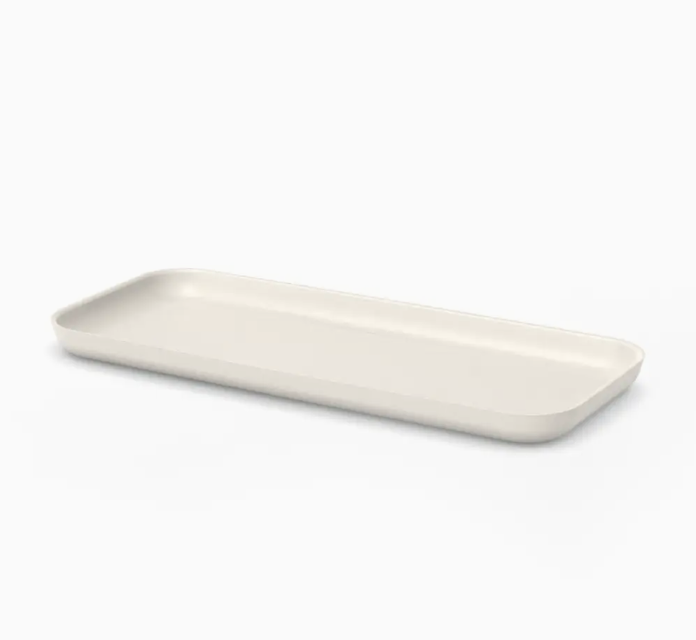 Small Tray, 12 1/2"L x 5 1/2"W x 3/4"H -White