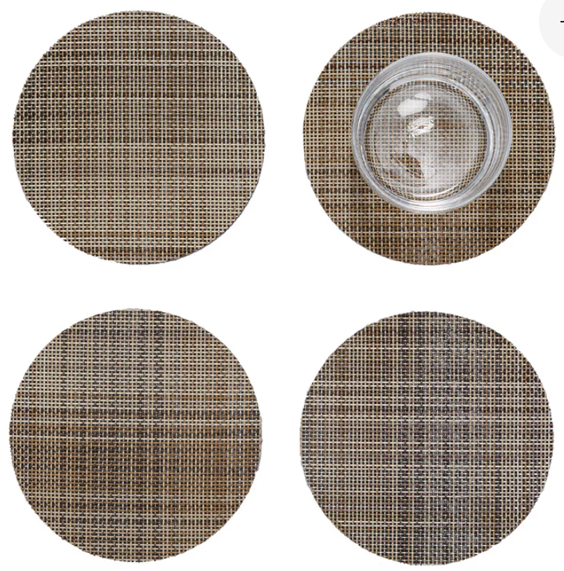Plaid Coasters, Chilewich  - Tan