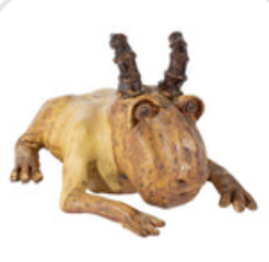 Jody Knoop 1975 Studio Pottery Sculpture, Horns